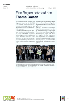 Eine Region setzt auf das Thema Garten