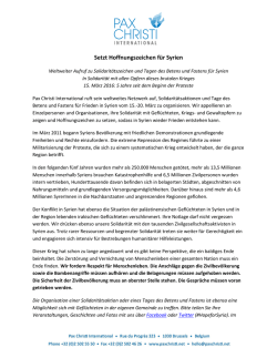 Setzt Hoffnungszeichen für Syrien
