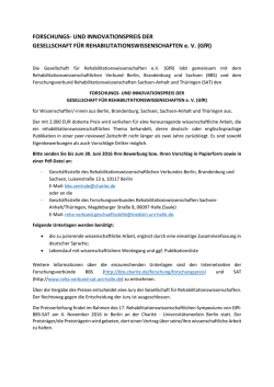 "Forschungs- und Innovationspreis der Gesellschaft für