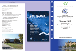 Wasser 2015 - Gesellschaft Deutscher Chemiker