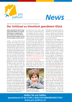 Newsletter Nr. 11 / November 2015