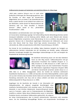 Vollkeramische Lösungen auf Implantaten und natürlichen Zähnen