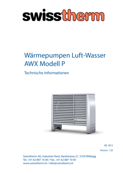 Wärmepumpen Luft-Wasser AWX Modell P