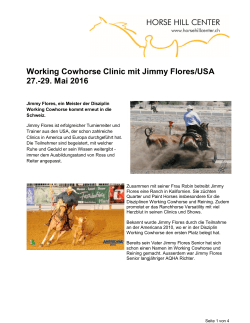Working Cowhorse Clinic mit Jimmy Flores/USA 27.