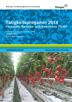 Tätigkeitsprogramm 2014 - und Beratungszentrum Arenenberg