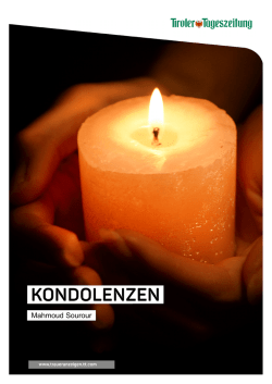 Kondolenzbuch Mahmoud Sourour