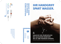 ihr handgriff spart wasser. - Technische Betriebe Rorschach