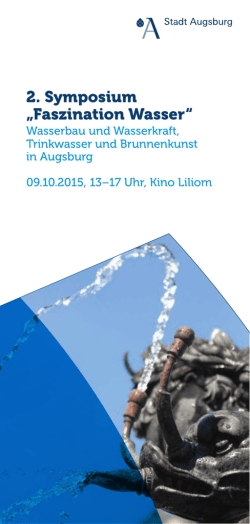 2. Symposium &bdquo;Faszination Wasser&ldquo;