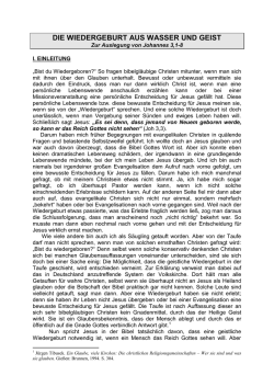 die wiedergeburt aus wasser und geist - ELFK.de