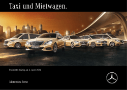 Taxi und Mietwagen. - Mercedes-Benz