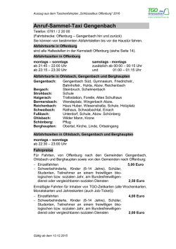 Info Anruf-Sammel-Taxi