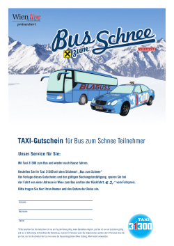 TAXI-Gutschein für Bus zum Schnee Teilnehmer