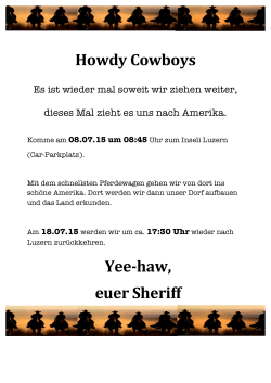 Howdy Cowboys Yee-haw, euer Sheriff