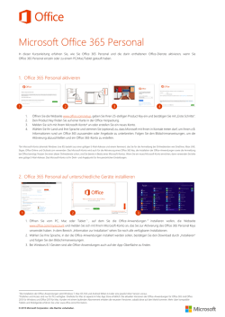 Office 365 Personal alleine oder mit PC oder Mac gekauft