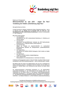 Initiative &bdquo;Brandenburg zeigt Herz - weil es um