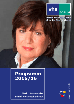 Programm 2015/16 - VHS Schloß Holte