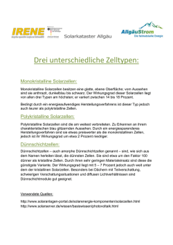 Informationen zu den Solarmodulen