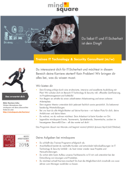 Du liebst IT und IT-Sicherheit ist dein Ding?