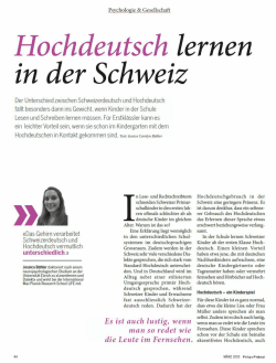 Hochdeutsch lernen in der Schweiz