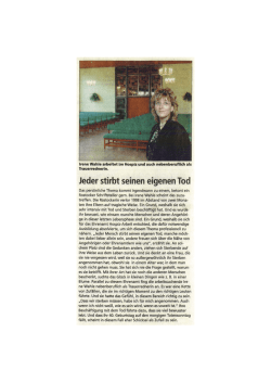 Jeder stirbt seinen eigenen Tod