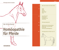 Hom&ouml;opathie f&uuml;r Pferde