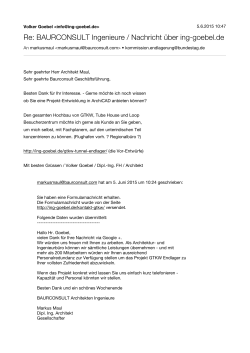 Re: BAURCONSULT Ingenieure / Nachricht über ing goebel.de