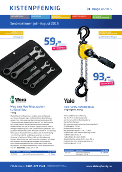 Drops 4/2015 Sonderaktionen Juli &ndash; August 2015