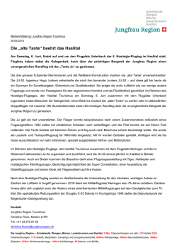 Die &bdquo;alte Tante&ldquo; beehrt das Haslital
