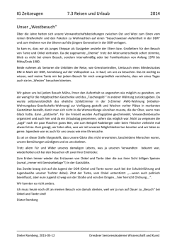 Dieter Romberg - Dresdner Seniorenakademie Wissenschaft und