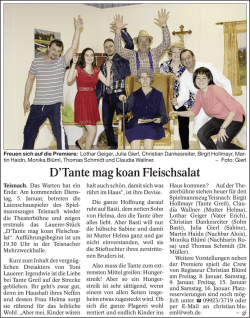 ein Zeitungsvorbericht - Bayerwald