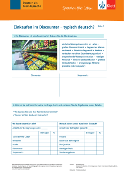 Einkaufen im Discounter &ndash; typisch deutsch?