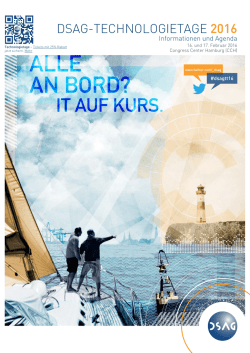 AN BORD? - DSAG-Technologietage 2016