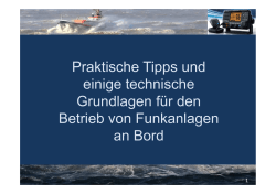 Vortrag praktische Technik Seefunk an Bord