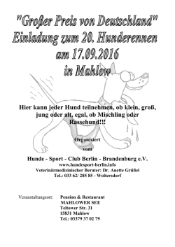 Hier kann jeder Hund teilnehmen, ob klein, gro&szlig;, jung oder alt, egal