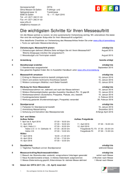 Die wichtigsten Schritte f&uuml;r Ihren Messeauftritt