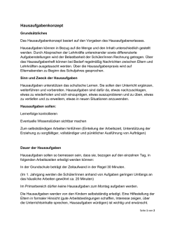 Hausaufgabenkonzept