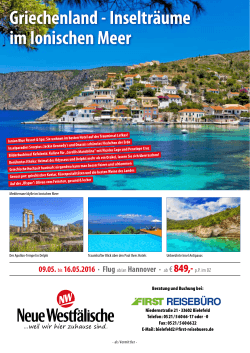 Griechenland - Inselträume im Ionischen Meer
