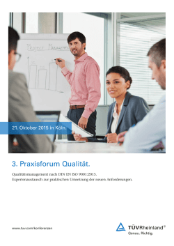 3. Praxisforum Qualität.