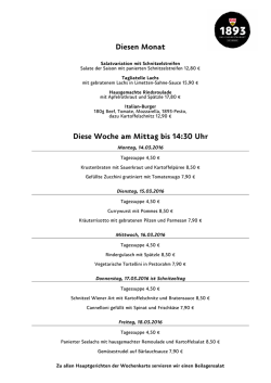 Diesen Monat Diese Woche am Mittag bis 14:30 Uhr