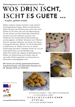 WOS DrIN IScht - Gedächtnisspeicher Ötztal