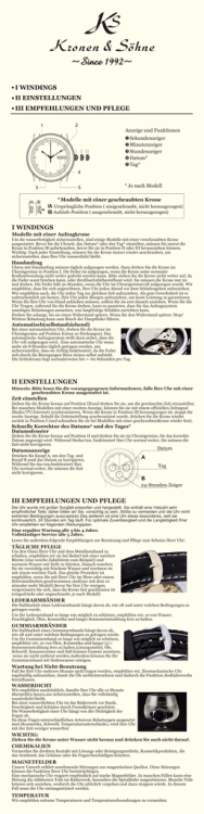 i windings ii einstellungen iii empfehlungen und pflege ii