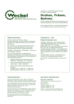 Drehen, Fr&auml;sen, Bohren.