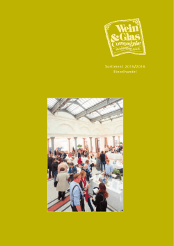 Sortiment 2015/2016 Einzelhandel SORTIMENT 20