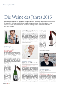 Die Weine des Jahres 2015