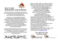 Zum 12. Mal: Weihnachten in der Schachtel.
