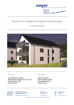Neubau von attraktiven Eigentumswohnungen in Trier