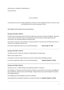 30.12 Newsletter 12/2015 - Schützenverein Lohengrin Großmehring