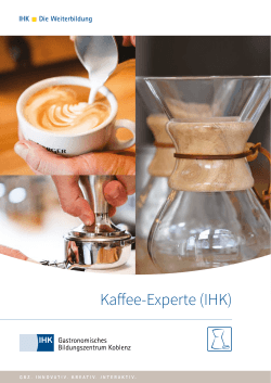 Kaffee-Experte (IHK) - Bonner Kaffeeschule
