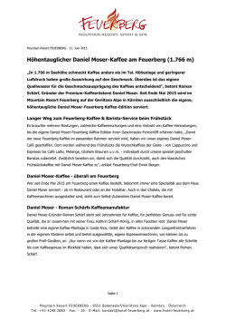 H&ouml;hentauglicher Daniel Moser-Kaffee am