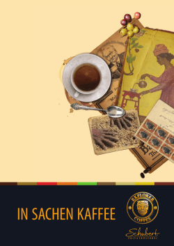 IN SACHEN KAFFEE - Privatr&ouml;sterei Schubert